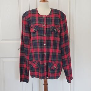Florentine Vintage Plaid Blazer Coat ON13